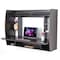 Basicwise Wall Mount Laptop Office Desk with Shelves, Black QI003557.BL - alternate 1